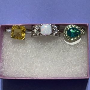 3 beautiful styled rings